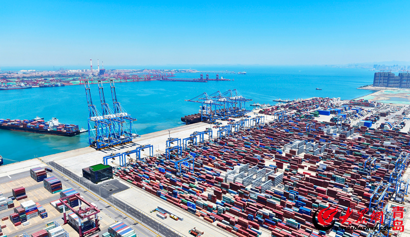 青岛港和"上合"国家贸易密切 每年海运出口约50万标准箱.